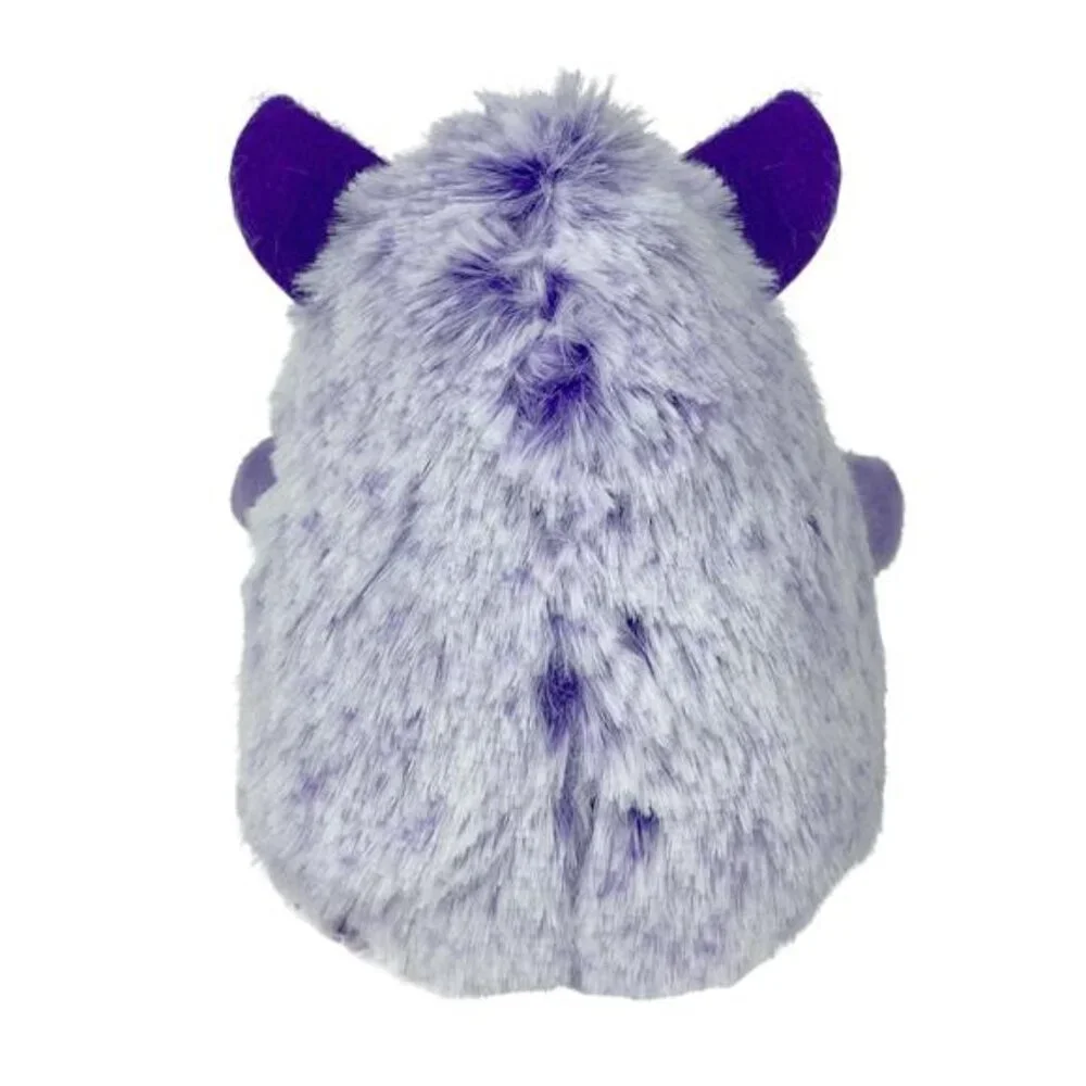 (3 pack) Multipet Mini Pet Plush Hedgehog Small Dog Toy with Squeaker, Purple